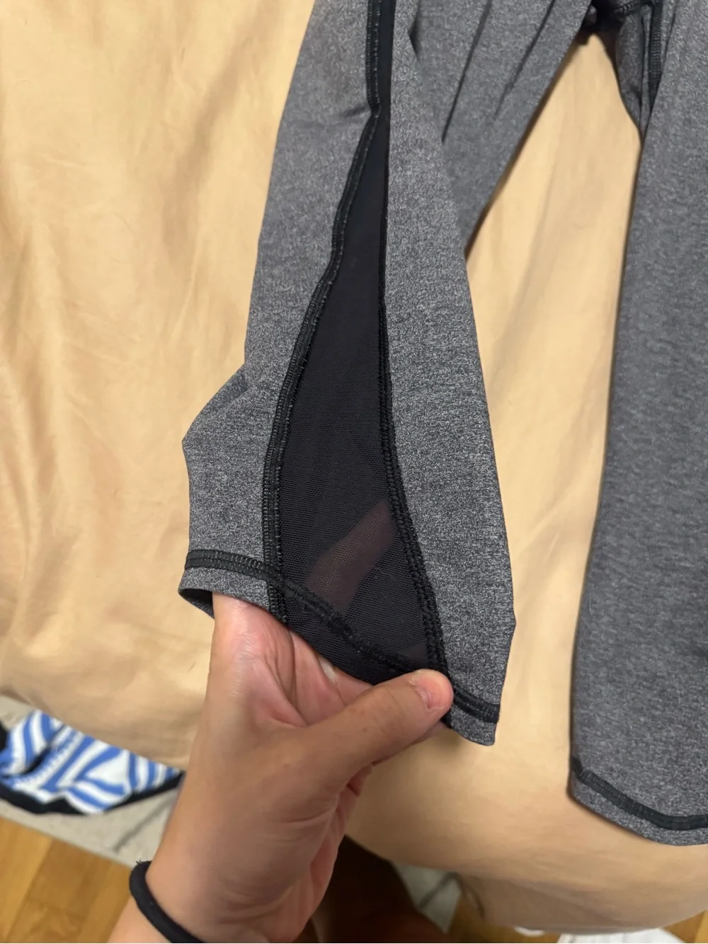 lululemon athletica Gray & Black High-Rise Cropped Leggings